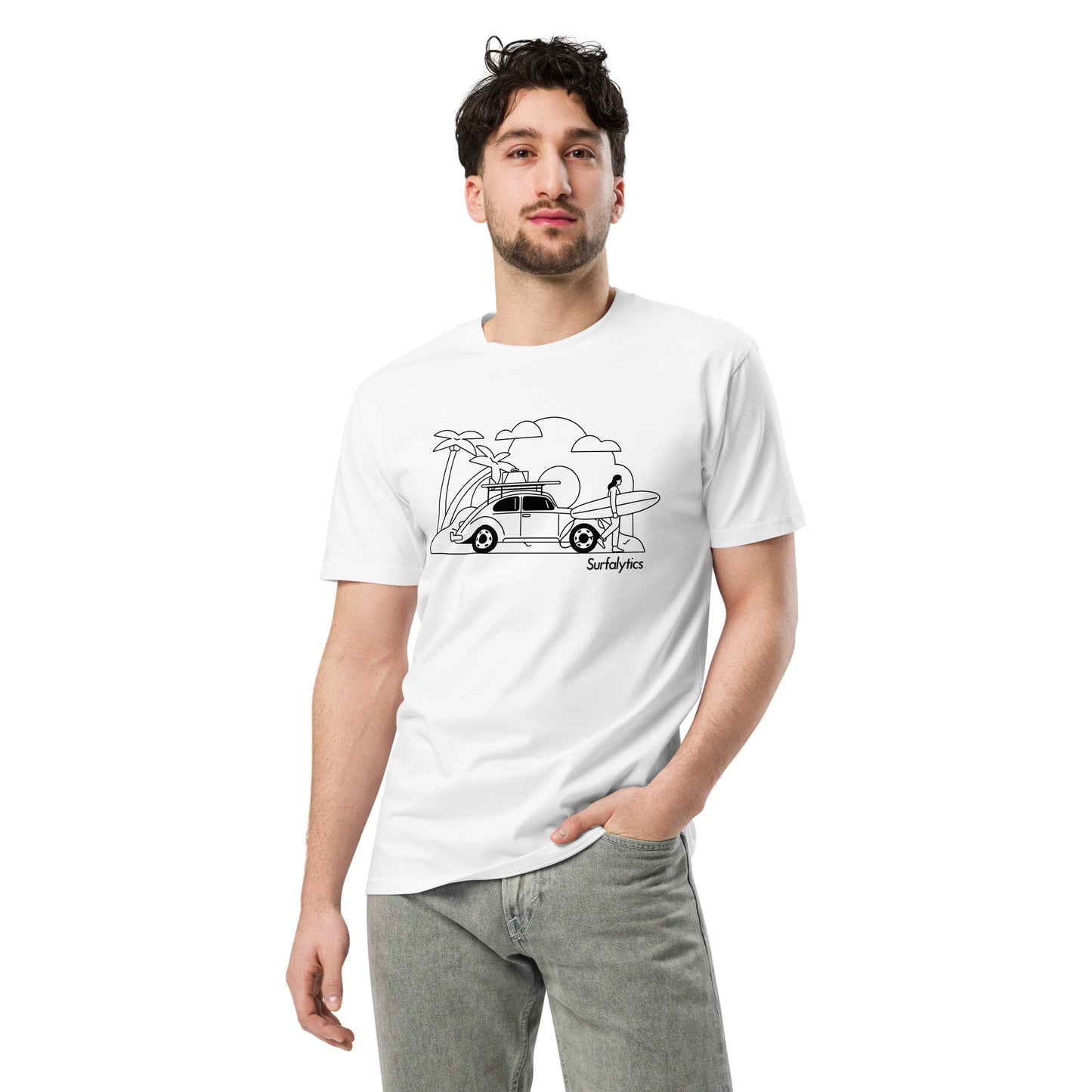 VW_Beetle_B&W - Premium t-shirt