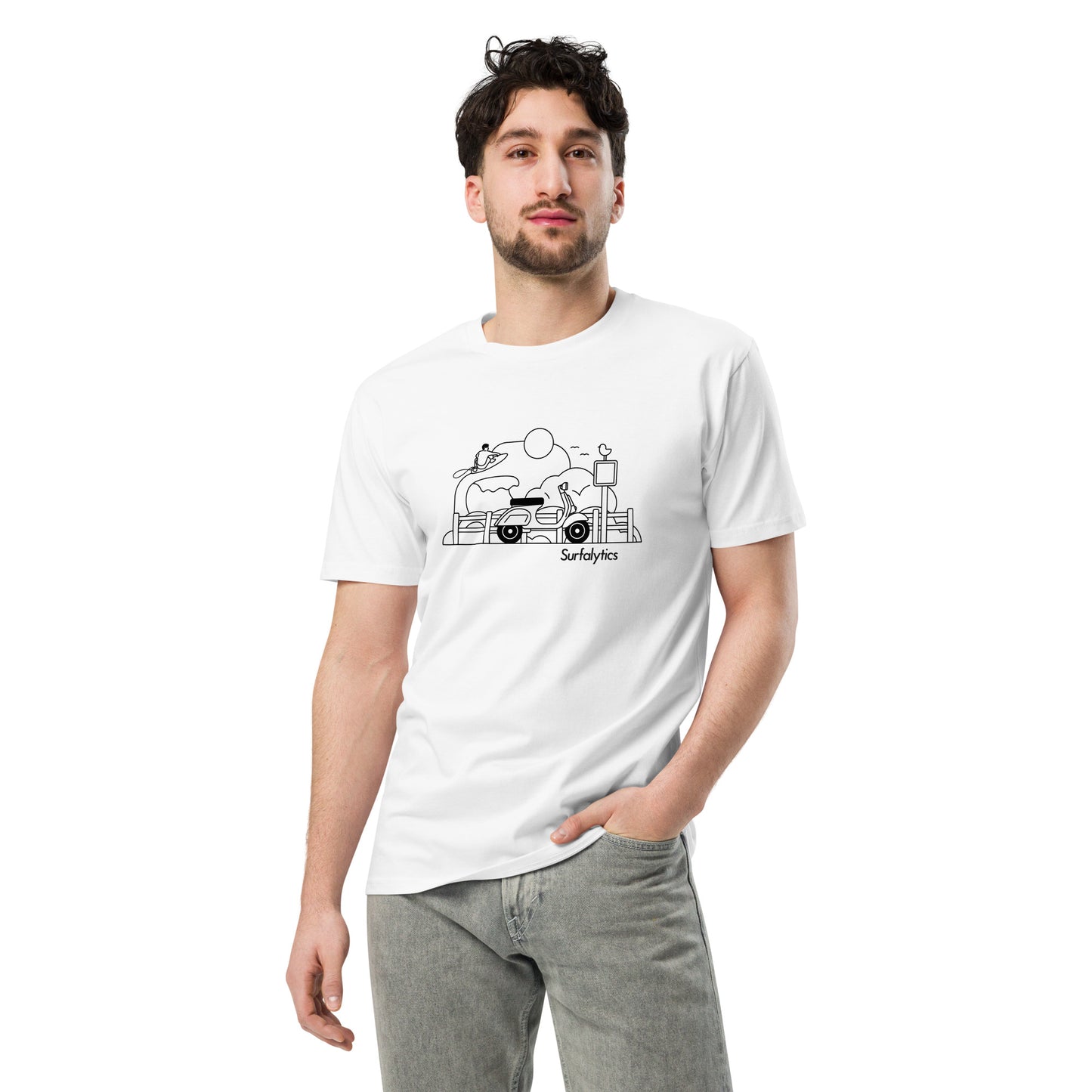 Vespa_B&W - Premium t-shirt