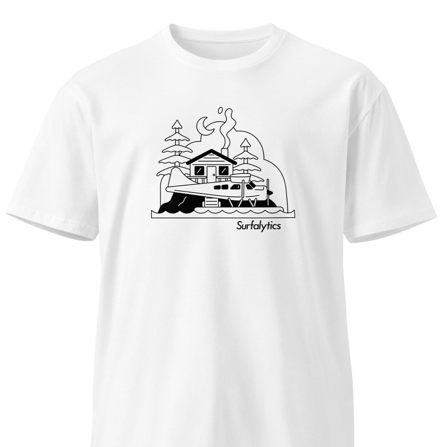 Sea_Plane_B&W - Premium t-shirt