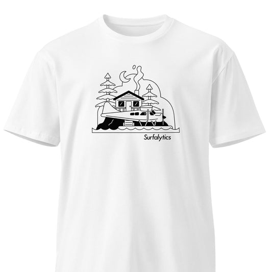 Sea_Plane_B&W - Premium t-shirt