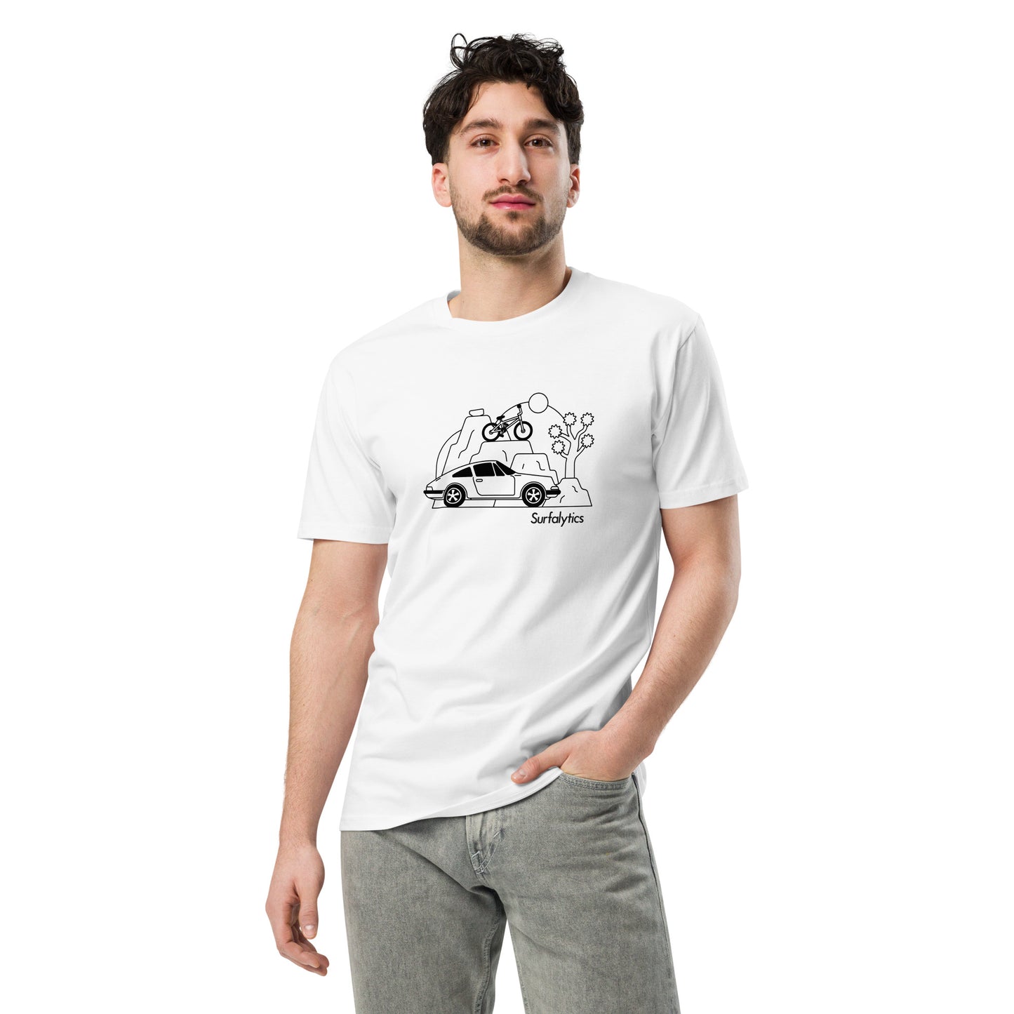 Porsche911_B&W - Premium t-shirt