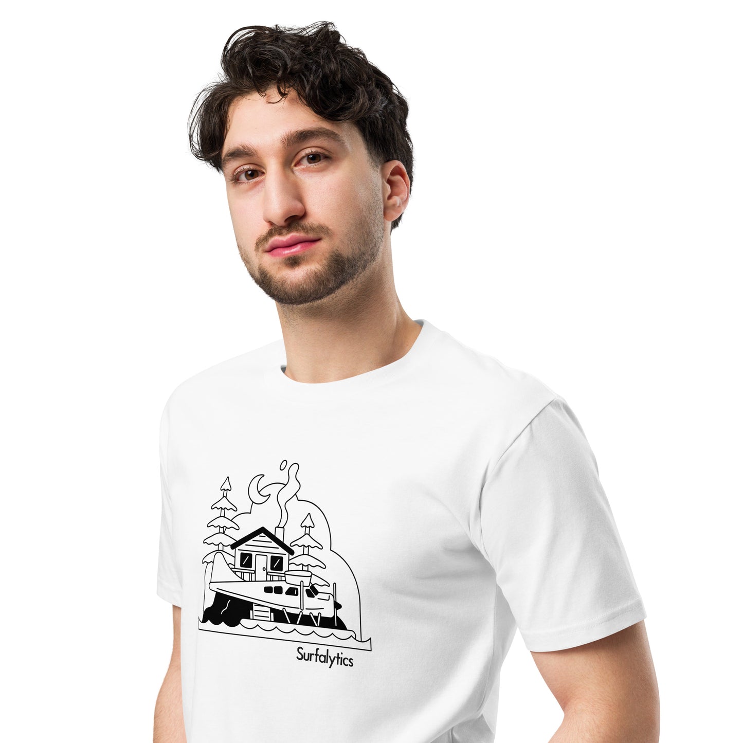 Sea_Plane_B&W - Premium t-shirt